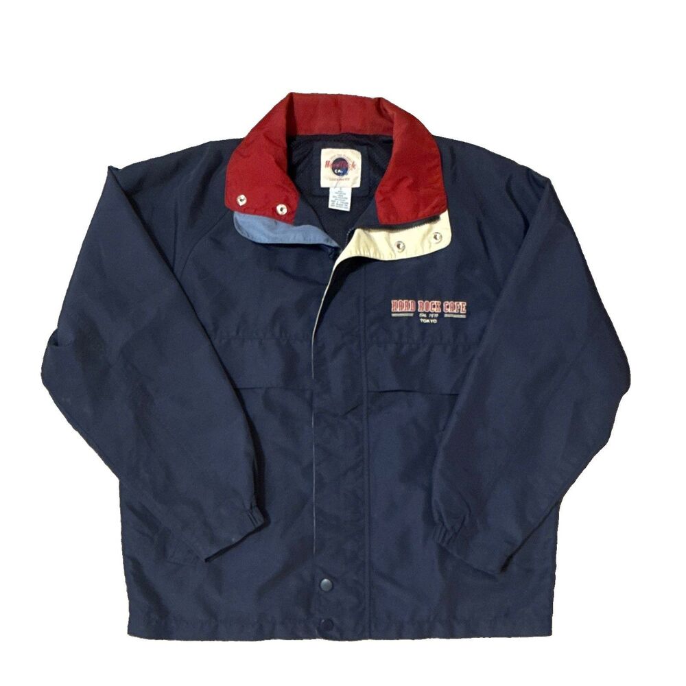 Vintage Hard Rock Cafe Tokyo Windbreaker Jacket Navy Size S
